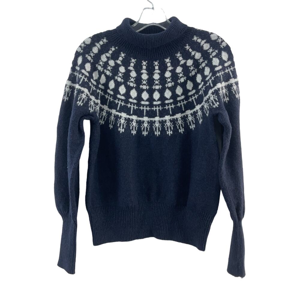Navy Fair Isle Knit Sweater - Women
